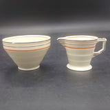 Grindley - Orange and Platinum Stripes - 20-piece Tea Set