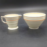 Grindley - Orange and Platinum Stripes - 20-piece Tea Set
