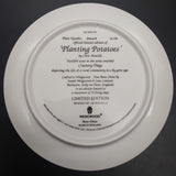 Wedgwood - Country Days Series, No 12 Planting Potatoes - Display Plate