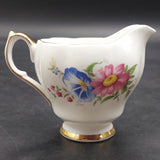 Queen Anne - Blue and Pink Flowers - Milk Jug