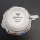 Queen Anne - Blue and Pink Flowers - Milk Jug