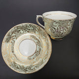 Colclough - Gold Filigree on Green - Trio