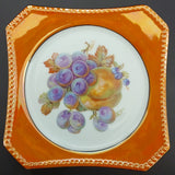 Carl Tielsch - Fruit, Orange Rim - Set of 6 Sandwich Plates