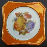 Carl Tielsch - Fruit, Orange Rim - Set of 6 Sandwich Plates