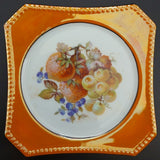 Carl Tielsch - Fruit, Orange Rim - Set of 6 Sandwich Plates
