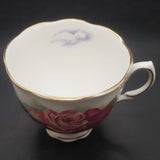 Colclough - Pink/Yellow and Red Roses, Inside Cloud - Cup