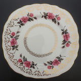 Colclough - Pink Rose, Gold Filigree, 8245 - Side Plate