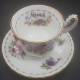 Royal Albert - Flowers of the Month Series: March, Anemones - Miniature Duo