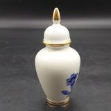 Alka - Blue, White and Pink Flowers - Small Lidded Vase