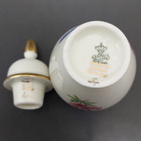 Alka - Blue, White and Pink Flowers - Small Lidded Vase
