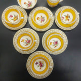 Foley - Floral Sprays, Yellow Band - 21-piece Tea Set