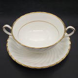 Aynsley - White Swirl, 8359 - Soup Bowl and Saucer