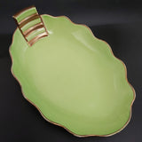 Carlton Ware - Green with Gold Bands - Oval Dish 1608/3