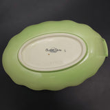 Carlton Ware - Green with Gold Bands - Oval Dish 1608/3