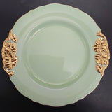 Royal Winton - Green with Gold Flowers - Cake Plate