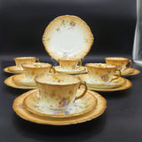 William A Adderley - Spray No 90 - 19-piece Tea Set