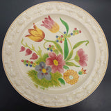 Adams Titian Ware - Hand-painted Flowers - Salad Plate with Embossed Rim