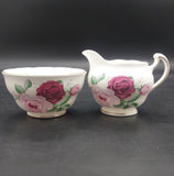 Royal Vale - Pink and Maroon Roses - 21-piece Tea Set