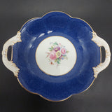 Coalport - Floral Spray with Blue Band - Tab-handled Round Dish