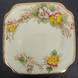 Salisbury - Colourful Pansies on Cream - Side Plate