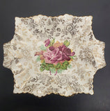 James Kent - Cabbage Roses - Small Tab-handled Square Dish