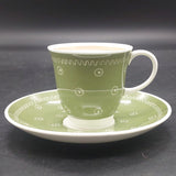 Susie Cooper - Dots and Squiggles, Green - Demitasse Duo