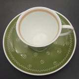 Susie Cooper - Dots and Squiggles, Green - Demitasse Duo