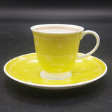 Susie Cooper - Dots and Squiggles, Yellow - Demitasse Duo