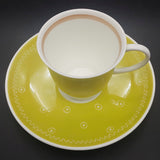 Susie Cooper - Dots and Squiggles, Yellow - Demitasse Duo