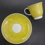 Susie Cooper - Dots and Squiggles, Yellow - Demitasse Duo