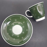 Susie Cooper - Dots and Squiggles, Forest Green - Demitasse Duo