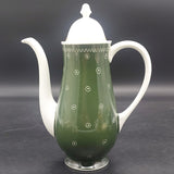 Susie Cooper - Dots and Squiggles, Forest Green - Coffee Pot A/F