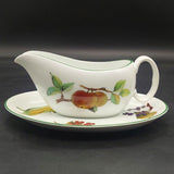 Royal Worcester - Evesham Vale - Gravy Boat and Underplate