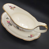 Wood & Sons - Magnolia and Butterfly - Gravy Boat and Underplate