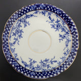 Melba - Blue Flowers and Checkered Rim, 8912 - 21-piece Tea Set
