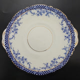 Melba - Blue Flowers and Checkered Rim, 8912 - 21-piece Tea Set