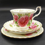 Royal Albert - Flowers of the Month Series: November, Chrysanthemum  - Trio