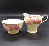 Aynsley - Pink Roses on Yellow - 20-piece Tea Set