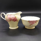Aynsley - Pink Roses on Yellow - 20-piece Tea Set