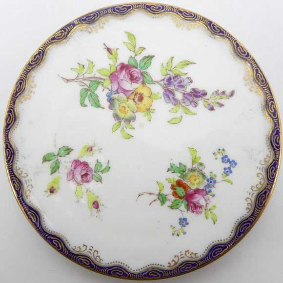 Wedgwood - Blue Rim with Floral Sprays, X4912 - Small Trivet