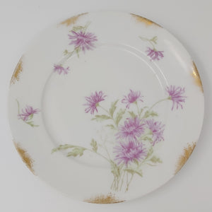 Limoges, William Guerin - Pink Flowers - Salad Plate