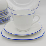 Royal Albert - Blue Rim - 21-piece Tea Set