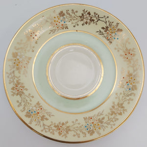 Midwinter - Yellow and Green Bands with Gold Filigree - Saucer