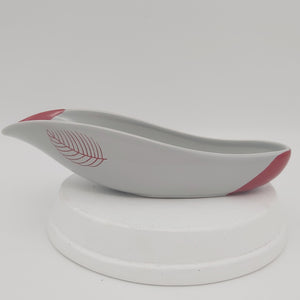 Crown Devon - Grey and Red - Oval Bowl