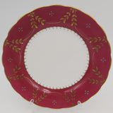 Tuscan China - Maroon and Gold Filigree Band - Side Plate