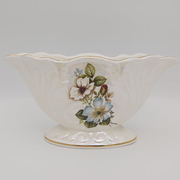 Unmarked Vintage - Pearl Lustre with Roses - Vase