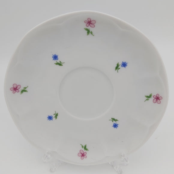 Lubiana - Small Pink and Blue Flowers - Saucer for Tea Cup