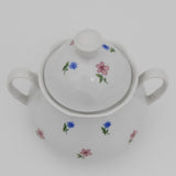 Lubiana - Small Pink and Blue Flowers - Lidded Sugar Bowl