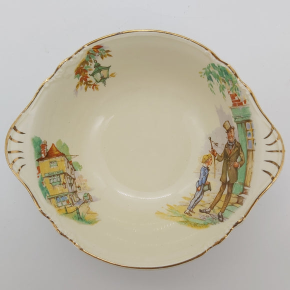 J & G Meakin - David Copperfield and Mr Pickwick - Tab-handled Bowl