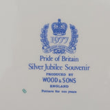 Wood & Sons - Queen Elizabeth II Silver Jubilee 1952-1977 - Commemorative Plate